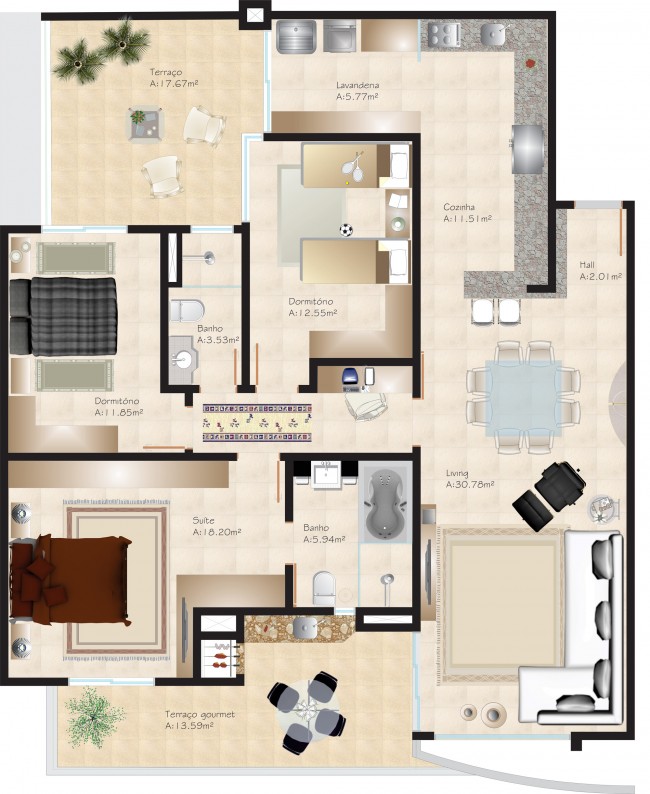 Apartamento 02 Terraço