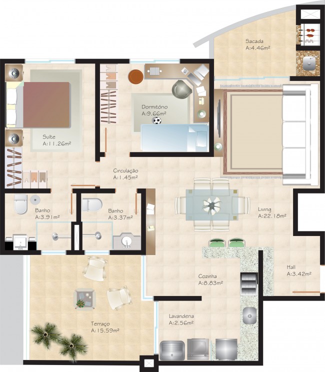 Apartamento 4 Terraço