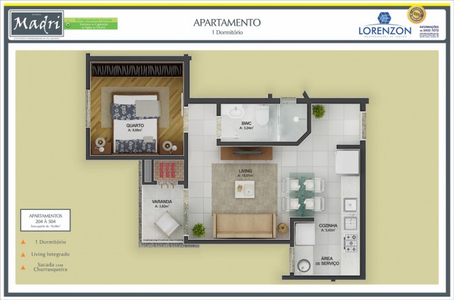 Apartamento 1 dormitório