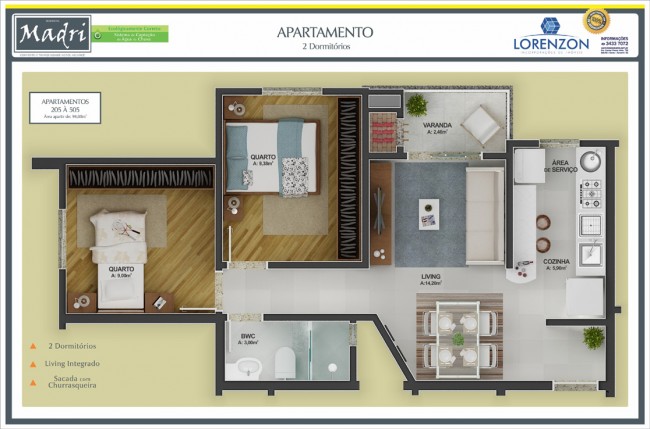 Apartamento 2 dormitórios